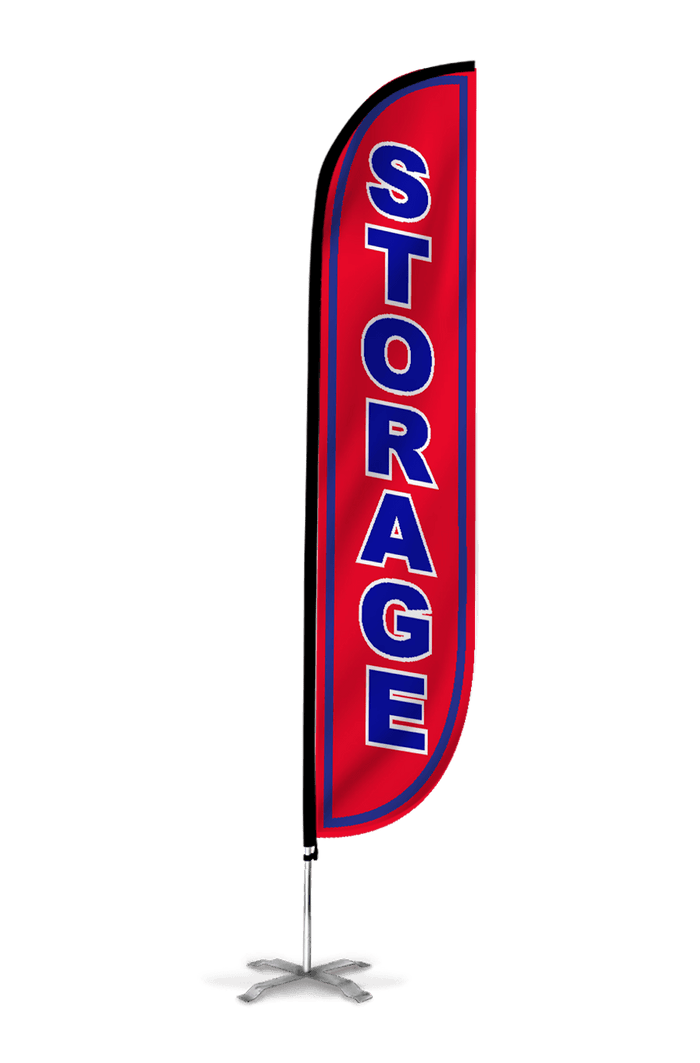 Storage Feather Flag Red