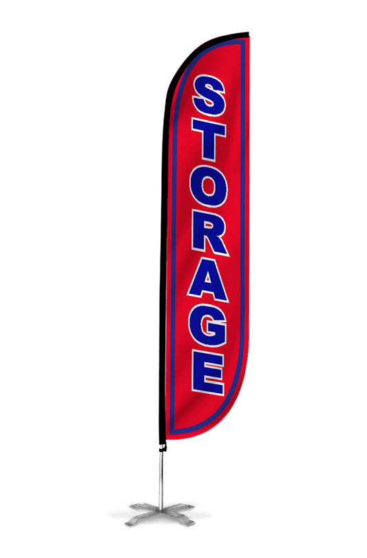 Storage Feather Flag Red