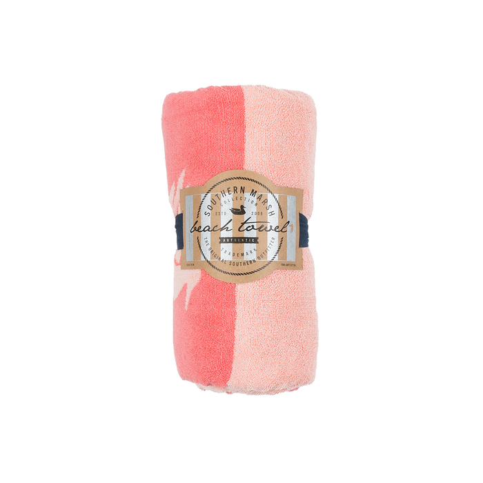 Coral and Peach Stripes | Rolled