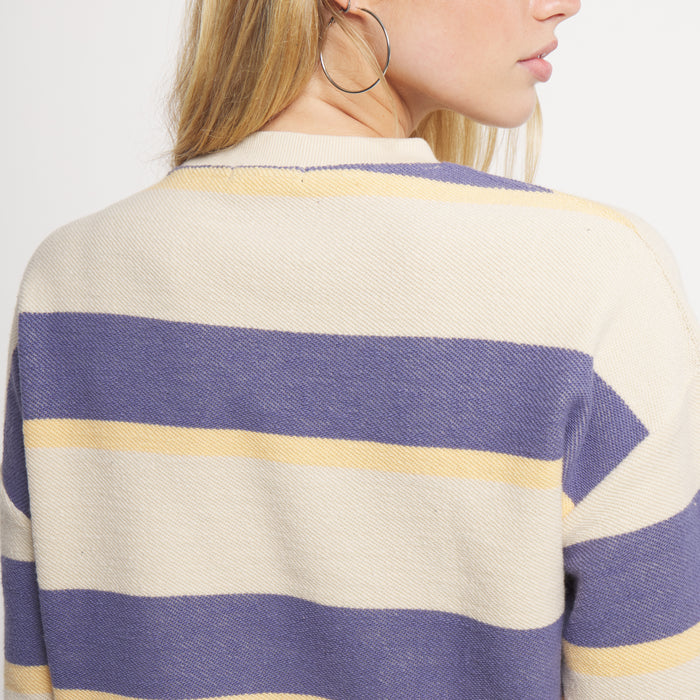 Audubon Tan & Purple Stripe | ON MODEL | BACK 2
