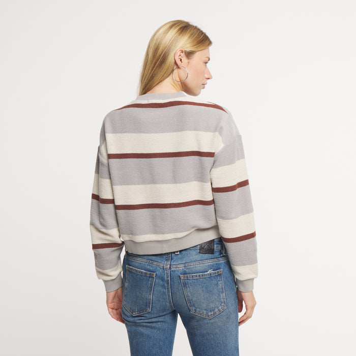 Gray & Garnet Stripe / Extra Small