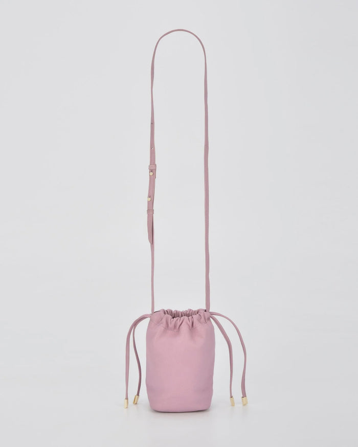 Susie Drawstring Crossbody Bag (Pink)
