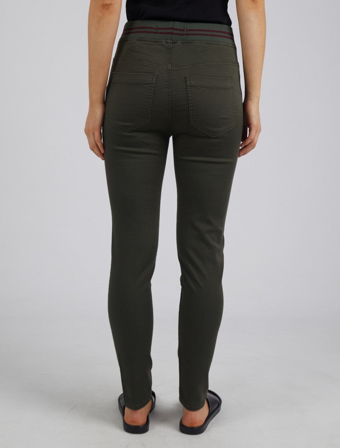 back of Sylvia Jogger dark khaki by Foxwood