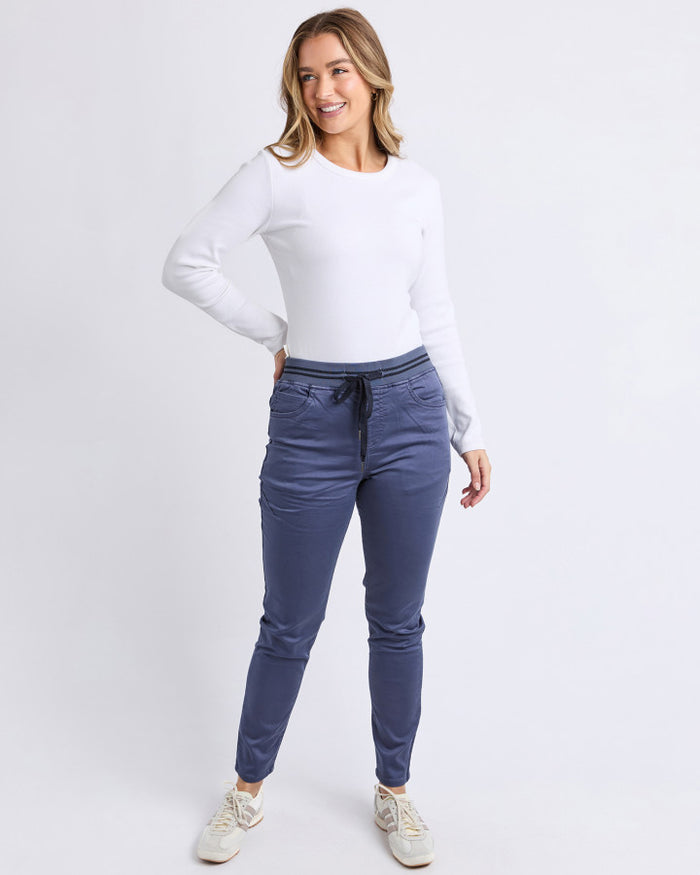 Foxwood Sylvia Relaxed Jogger Pant in Country Blue | Women's Clothing | Gretel Lane