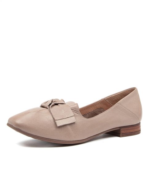 Taj Flat (Dark Stone) women's leather ballet flat