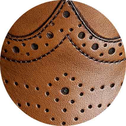 Tan Leather Brogue Derby Shoes  fabric swatch