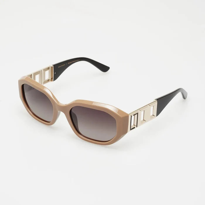 Locello Teagan fashion sunglasses | Macchiato Gold Brown polarised sunglasses