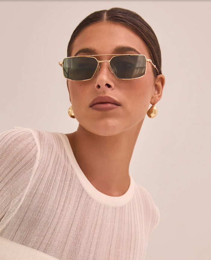 Banbé Eyewear Women's Barbara Sunglasses in Light Gold | Gretel Lane