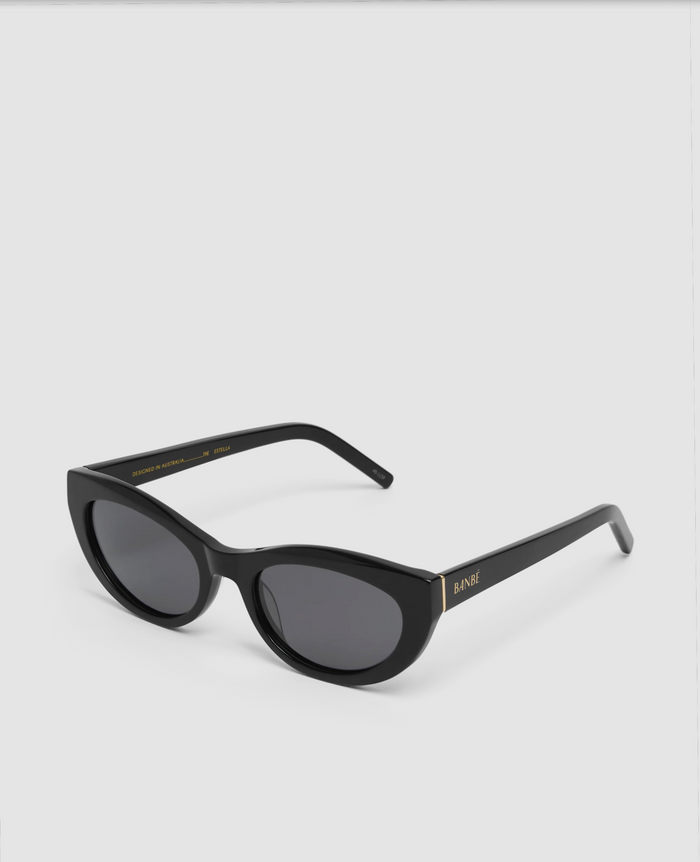 Banbé Eyewear Women's Estella Cateye Sunglasses in Black | Gretel Lane