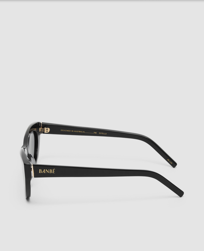 Banbé Eyewear Women's Estella Cateye Sunglasses in Black | Gretel Lane