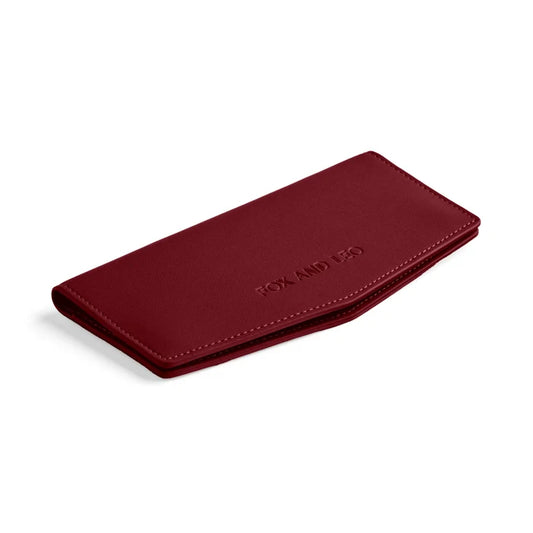 Fox and Leo Burgundy Leather Slimline Wallet | Swallet | Gretel Lane
