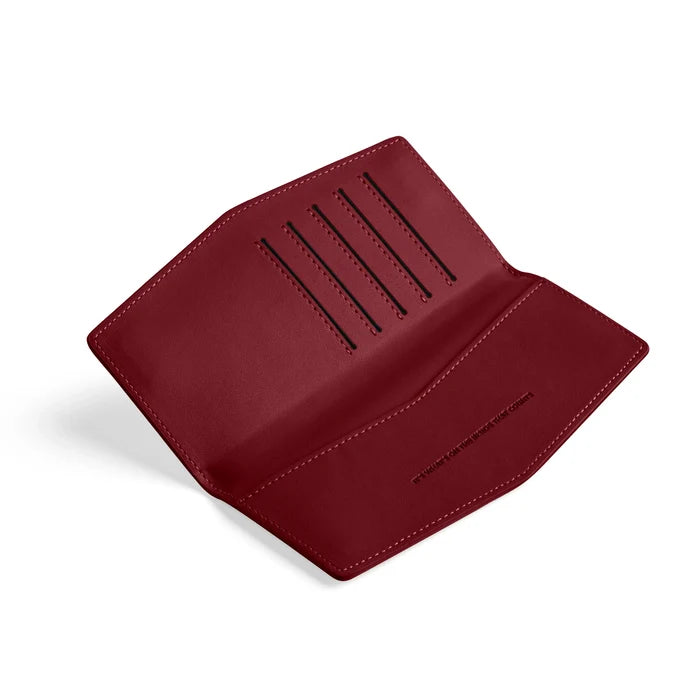 Fox and Leo Burgundy Leather Slimline Wallet | Swallet | Gretel Lane