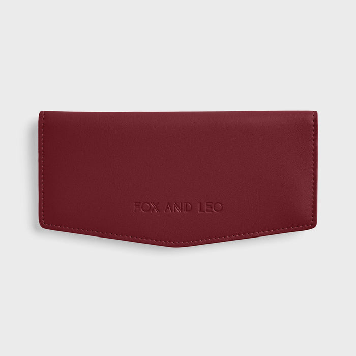 Fox and Leo Burgundy Leather Slimline Wallet | Swallet | Gretel Lane