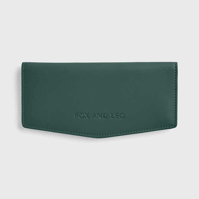 Fox and Leo Forest Green Leather Slimline Wallet | Gretel Lane