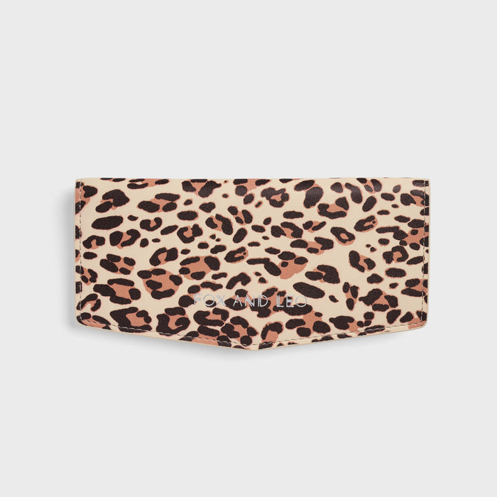 Fox & Leo Slimline Wallet in Leopard Print Leather | Swallet | Gretel Lane