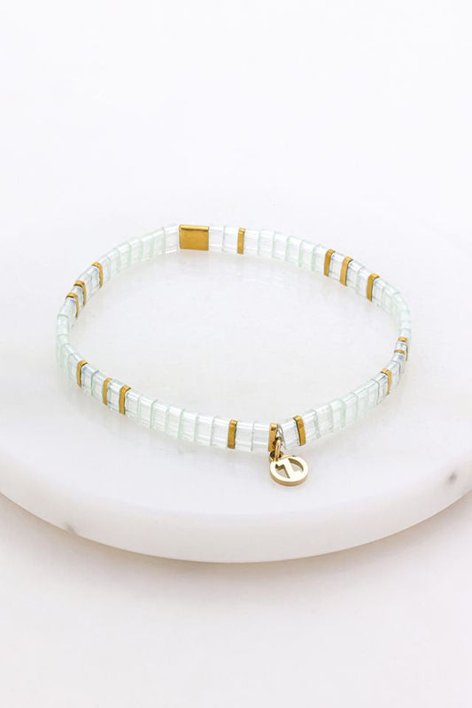 Tile Bracelet (Sea/Gold)