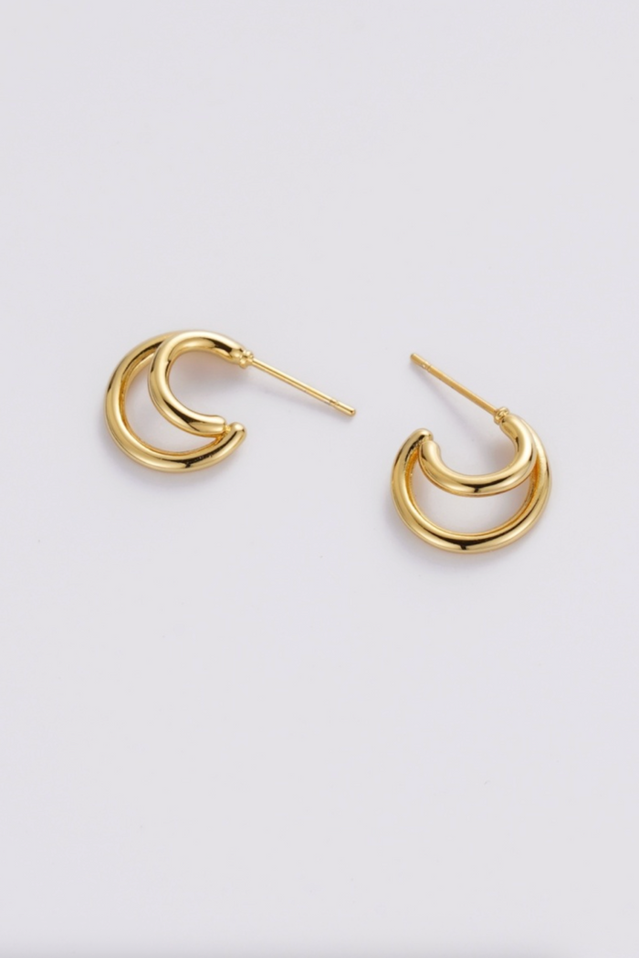 Zafino Tilly Double Hoop Earrings Gold | Women's Jewellery | Gretel Lane