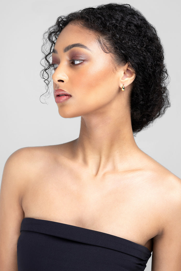Liberté Tina Women's Teardrop Huggie Earrings Silver | Women's Jewellery | Gretel Lane
