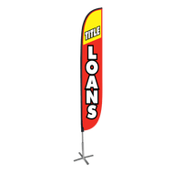 Title Loans Feather Flag
