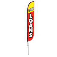 Title Loans Feather Flag