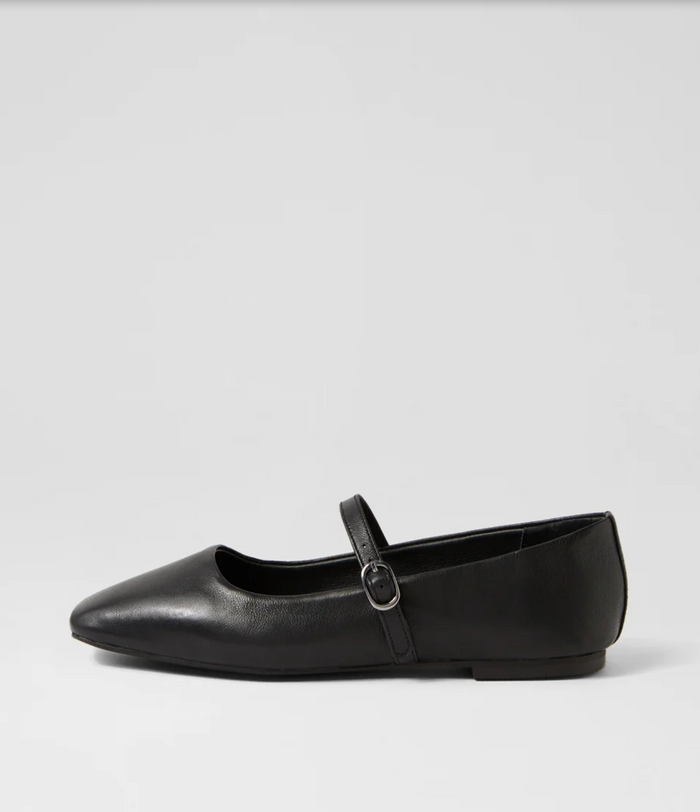 Mollini Black Leather Mary-Jane | Gretel Lane