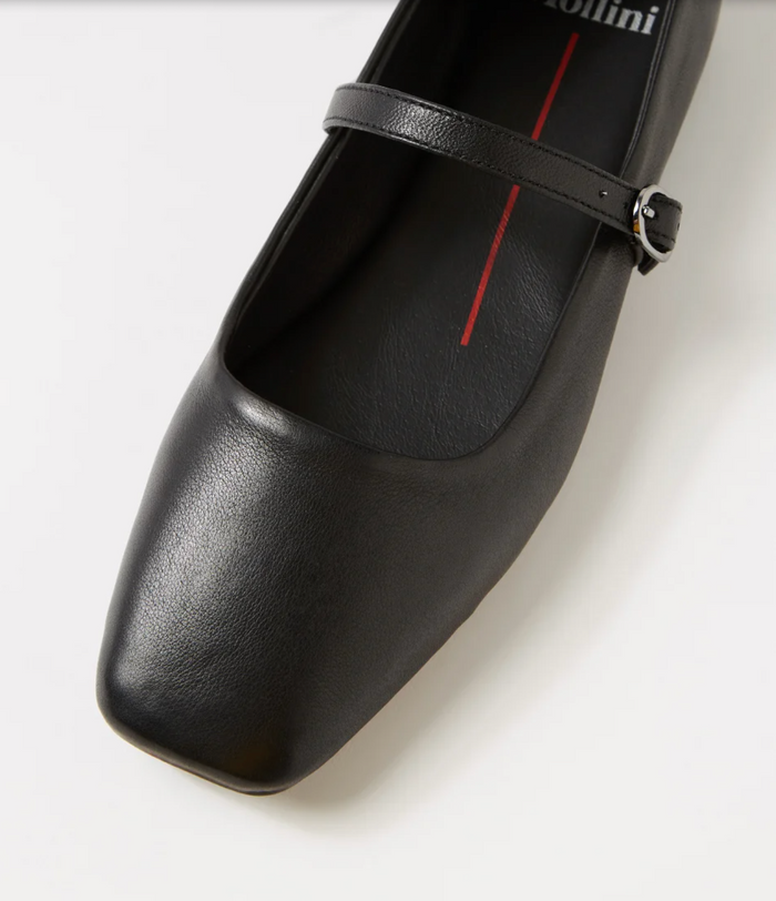 Mollini Black Leather Mary-Jane | Gretel Lane