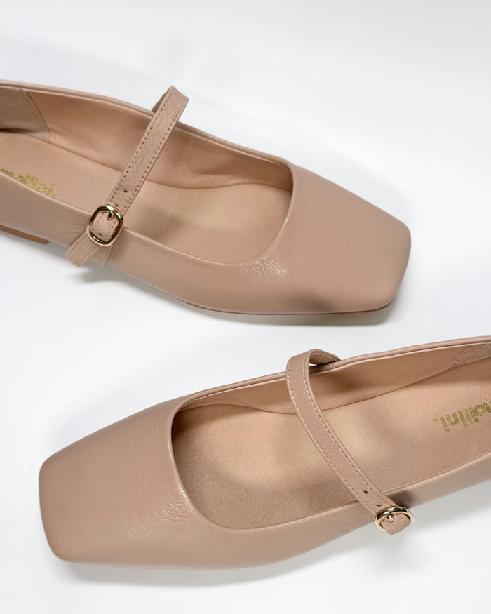 Mollini Nude Leather Mary-Jane | Gretel Lane