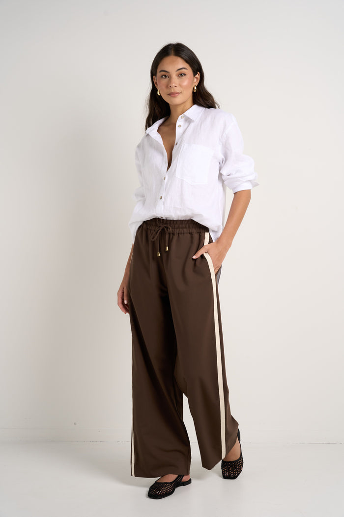 Townie Wide Leg Pant (Chocolate)