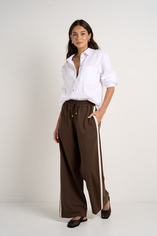 Townie Wide Leg Pant (Chocolate)