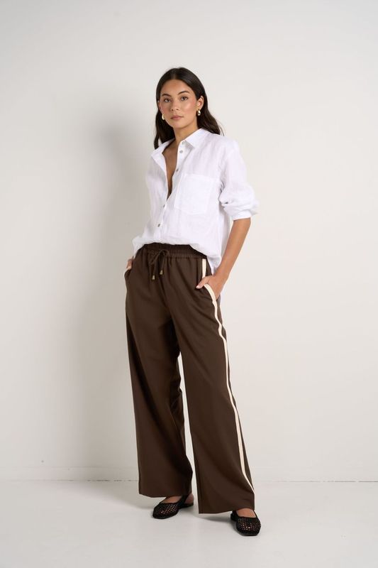 Townie Wide Leg Pant (Chocolate)