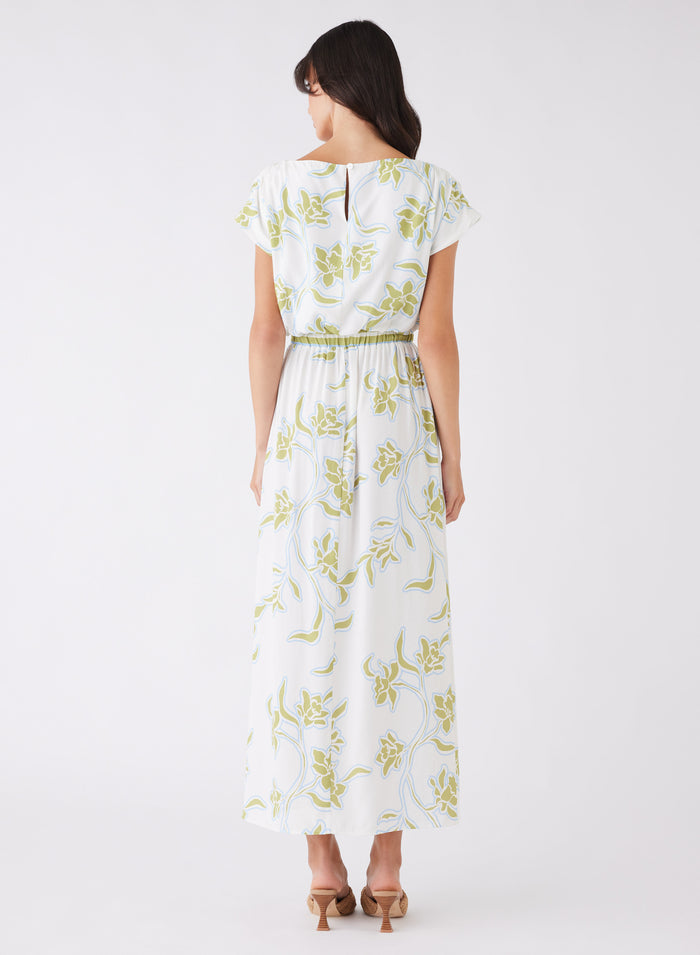 Tranquility Dress (Olive Floral)
