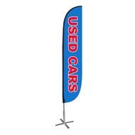 Used Cars Feather Flag Red & Yellow