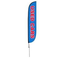 Used Cars Feather Flag Red & Yellow
