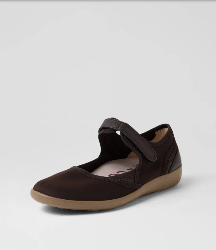 Ziera Ushery Neoprene Mary-Jane in Chocolate | Gretel Lane