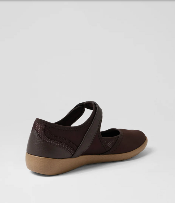 Ziera Ushery Neoprene Mary-Jane in Chocolate | Gretel Lane