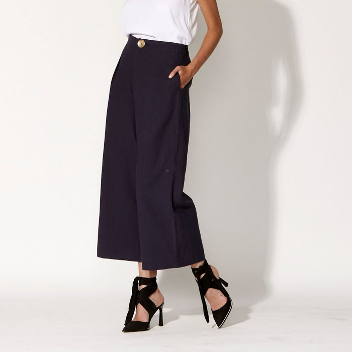 Vanishing Point Wide Leg Pants Marine Navy | Fate & Becker