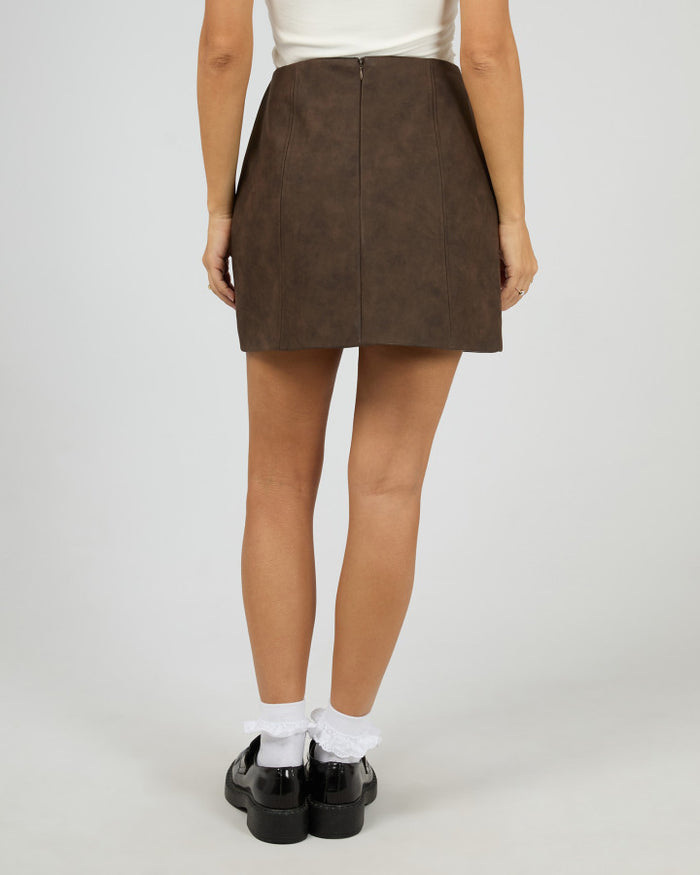 All About Eve Vanner Vegan Leather Mini Skirt Coffee | Women's Clothing | Gretel Lane