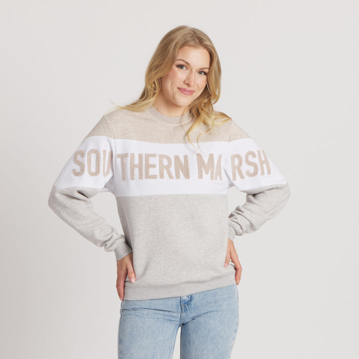 Oatmeal & Light Gray | On Model Front