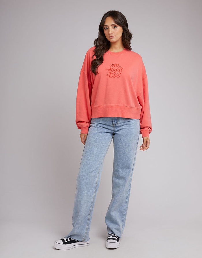 All About Eve Venice Crew Sweatshirt Peach