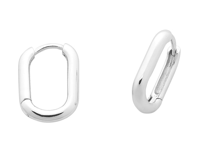 Liberté Venus Women's Rectangular Huggie Silver | Women's Jewellery | Gretel Lane