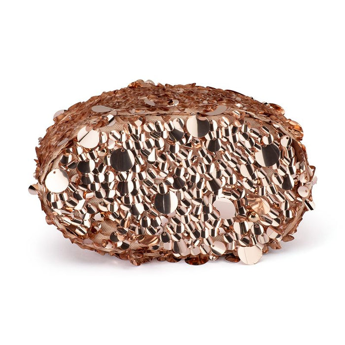 Rose Gold Sequin Clutch Bag with Handle | Gretel Lane