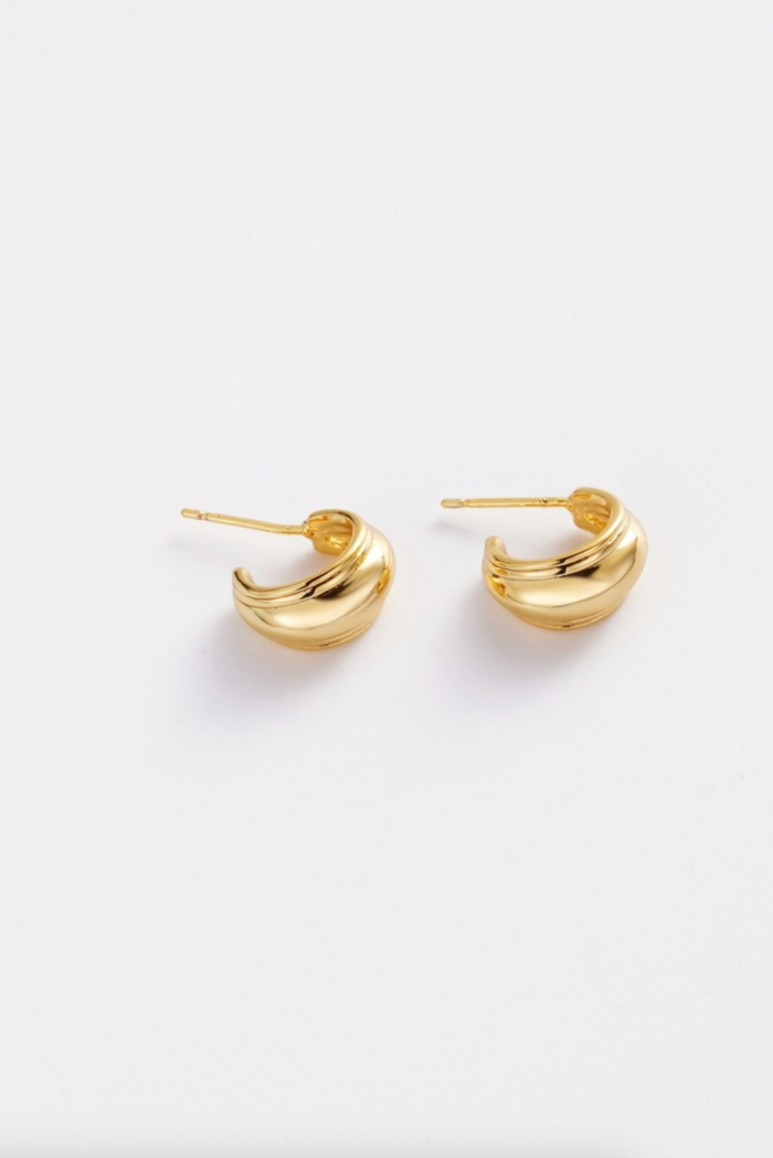 Zafino Vicky Small Statement Hoop Earrings Gold | Women's Jewellery | Gretel Lane