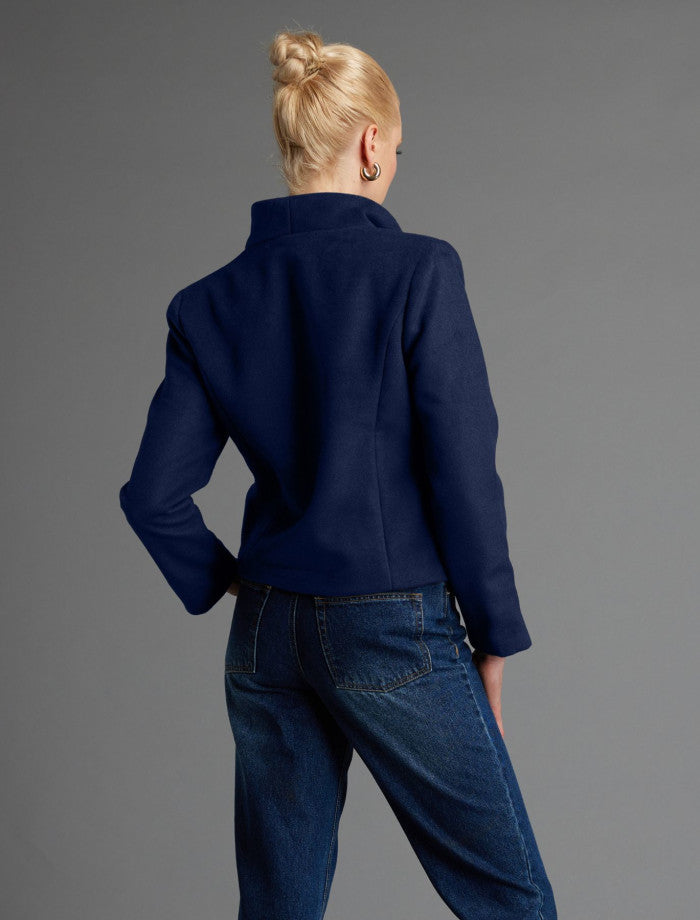 Fate + Becker Cropped Navy Jacket