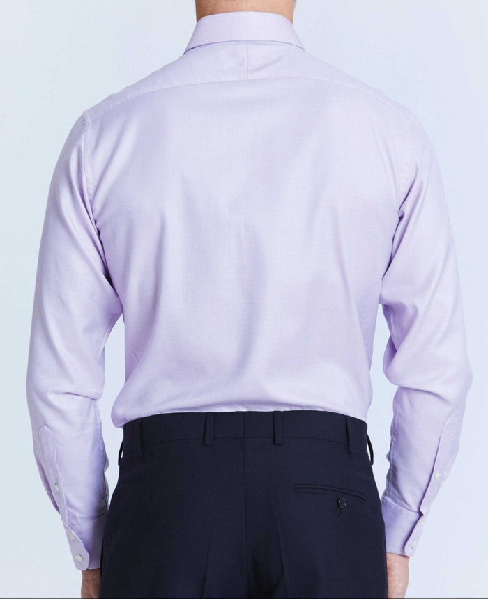 walter lilac dobby made to measure shirt model back 1