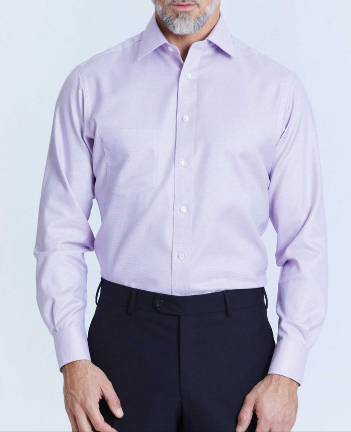 walter lilac dobby made to measure shirt model 1