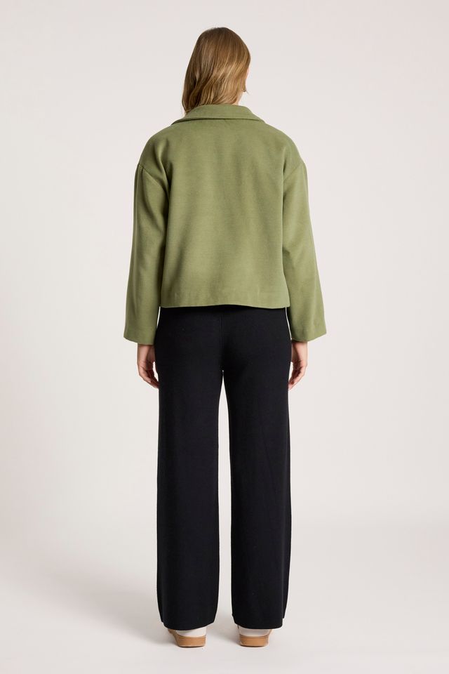 Eb & Ive Women's Green Crop Wanderer Jacket | Gretel Lane