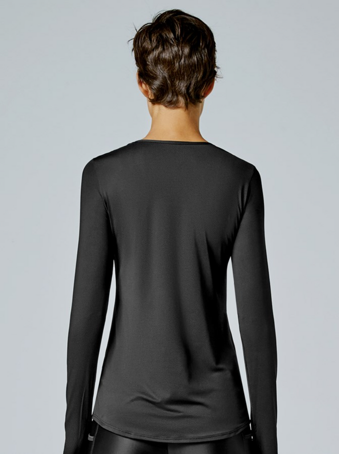 Women's Black Long Sleeve Sports Top | Activewear Australia