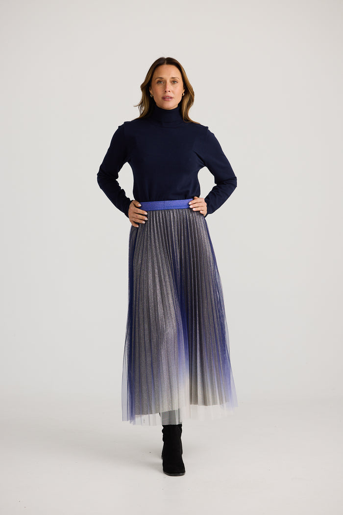 West End Skirt (Navy Ombre)
