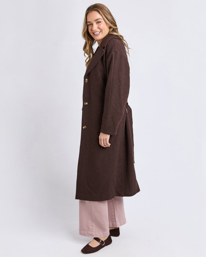 Foxwood Women's Brown Wool-Blend Whistler Coat | Gretel Lane