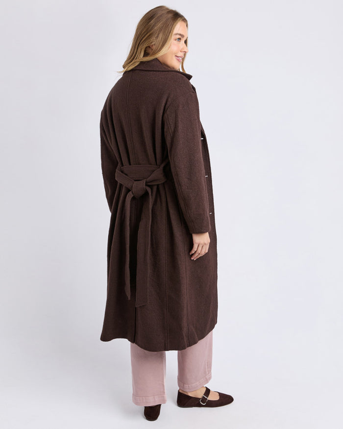 Foxwood Women's Brown Wool-Blend Whistler Coat | Gretel Lane